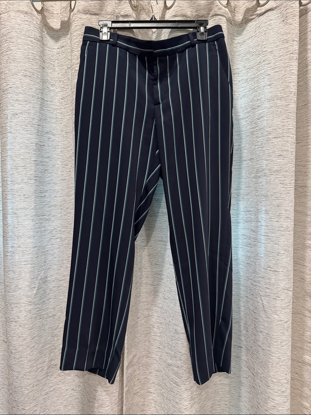 Banana Republic Navy Pinstripe Dress Pants